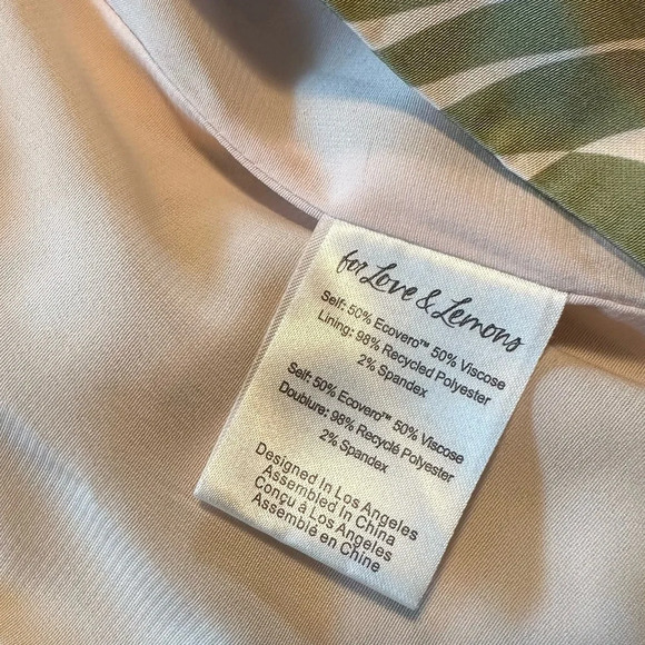 NWT For Love & Lemons Aiko Mini Skirt Green Size Small - Picture 10 of 10